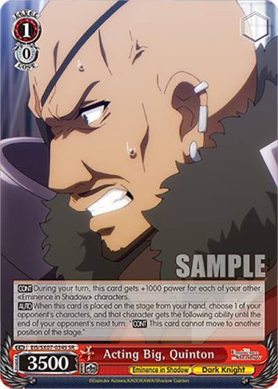 Acting Big Quinton SR EIS/SX07-034S The Eminence in Shadow Card