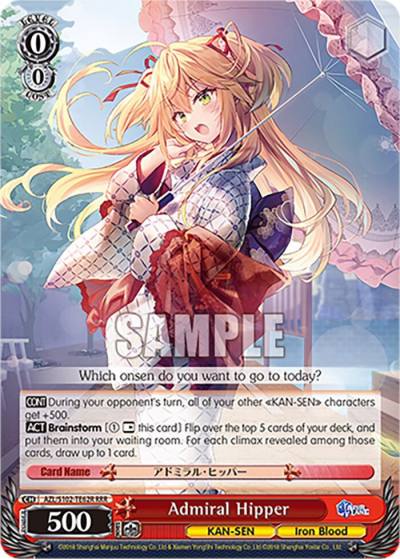 Admiral Hipper RRR AZL/S102-TE62R RRR Azur Lane Card