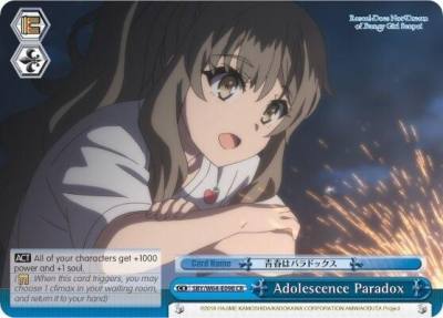 Adolescence Paradox SBY/W64-E098 CR Rascal Does Not Dream of Bunny Girl Senpai Card