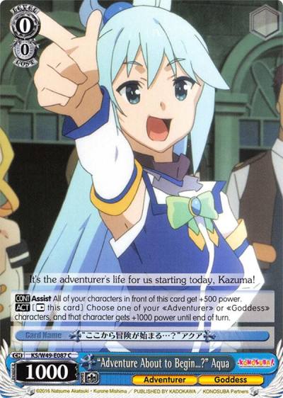 Adventures About to Begin Aqua KS/W49-E087 C KonoSuba Card
