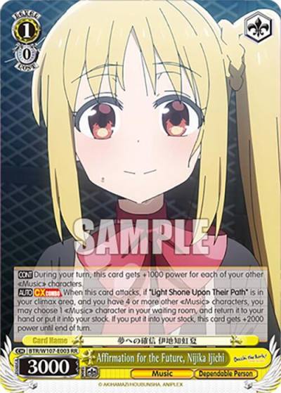 Affirmation for the Future Nijika Ijichi BTR/W107-E003 RR BOCCHI THE ROCK! Card