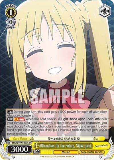 Affirmation for the Future Nijika Ijichi SR BTR/W107-E003S SR BOCCHI THE ROCK! Card