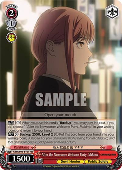 After the Newcomer Welcome Party Makima CSM/S96-E104 PR Chainsaw Man Card