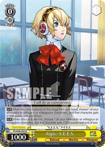 Aigis SEES P3/SE46-E03N Persona 3 Reload Premium Booster Card