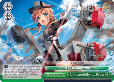 Aim carefully Feuer RRR KC/S42-E056R RRR KanColle: Arrival! Reinforcement Fleets from Europe! Card
