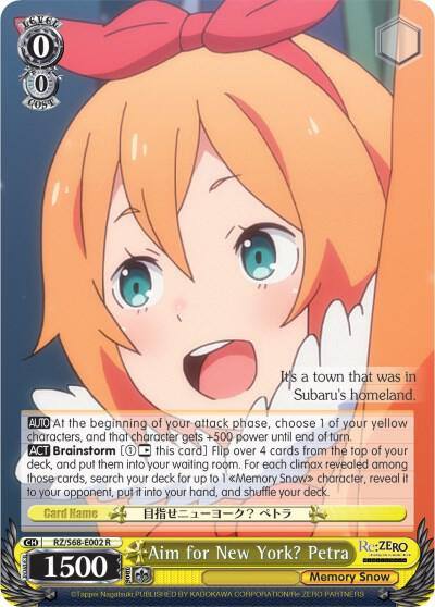 Aim for New York Petra RZ/S68-E002 R Re:ZERO Memory Snow Card