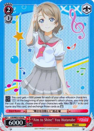 Aim to Shine You Watanabe Parallel Foil LSS/WE27-E24 R Love Live! Sunshine!! Extra Booster Card