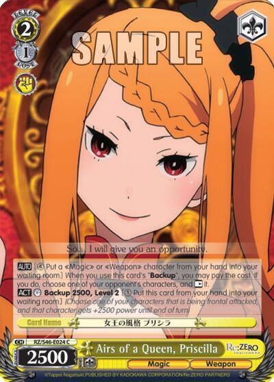 Airs of a Queen Priscilla RZ/S46-E024 C Re:ZERO Card