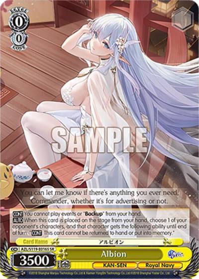 Albion SR AZL/S119-E016S SR Azur Lane Vol. 2 Card