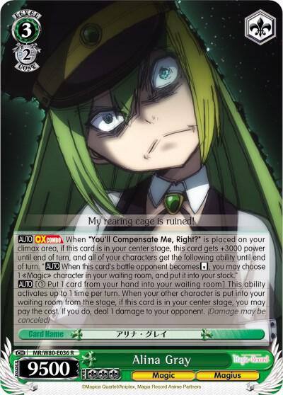 Alina Gray MR/W80-E036 R Magia Record: Puella Magi Madoka Magica [Side Story] (Anime) Card