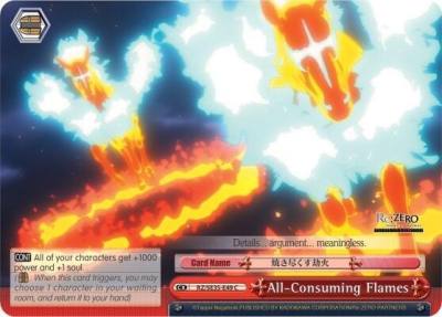 All Consuming Flames Parallel Foil RZ/SE35-E49 U Re:ZERO: The Frozen Bond Card