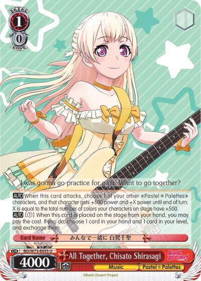 All Together Chisato Shirasagi BD/W73-E055 U BanG Dream! Vol.2 Card