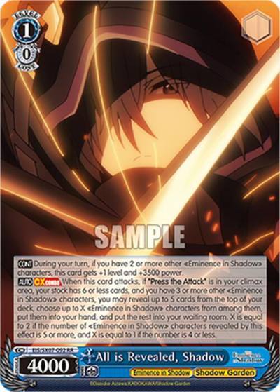 All is Revealed Shadow EIS/SX07-092 The Eminence in Shadow Card