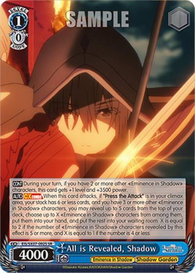 All is Revealed Shadow SR EIS/SX07-092S The Eminence in Shadow Card