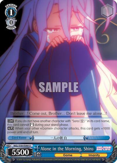 Alone in the Morning Shiro NGL/S58-E088 U No Game No Life Card