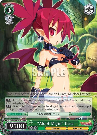 Aloof Majin Etna DG/EN-S03-E046 RR Disgaea Card