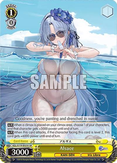 Alsace SR AZL/S119-E023S SR Azur Lane Vol. 2 Card