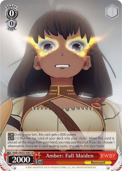 Amber Fall Maiden SR RWBY/WX03-048S SR RWBY Card