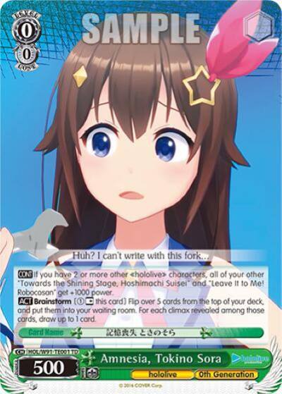 Amnesia Tokino Sora HOL/W91-TE001 TD hololive production Card