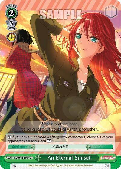 An Eternal Sunset BD/W63-E044 U BanG Dream! Girls Band Party! Vol.2 Card