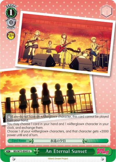 An Eternal Sunset BD/W73-E045 U BanG Dream! Vol.2 Card