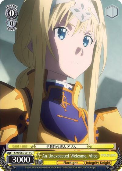An Unexpected Welcome Alice SAO/S65-E014 C Sword Art Online -Alicization- Card