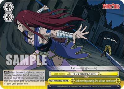 And more importantly live with an open heart FT/EN-S02-025 CR RE Fairy Tail Chronicle Set Card