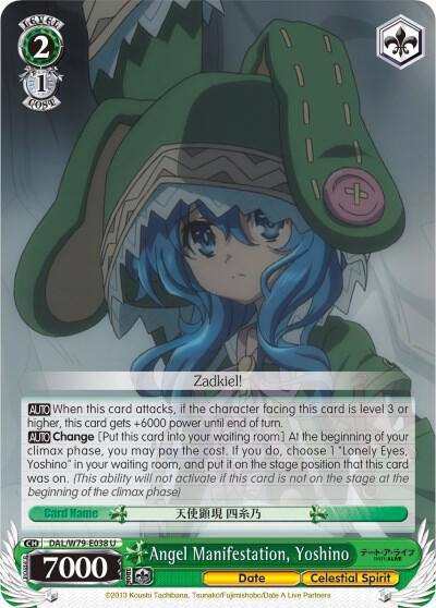 Angel Manifestation Yoshino DAL/W79-E038 U Date A Live Card