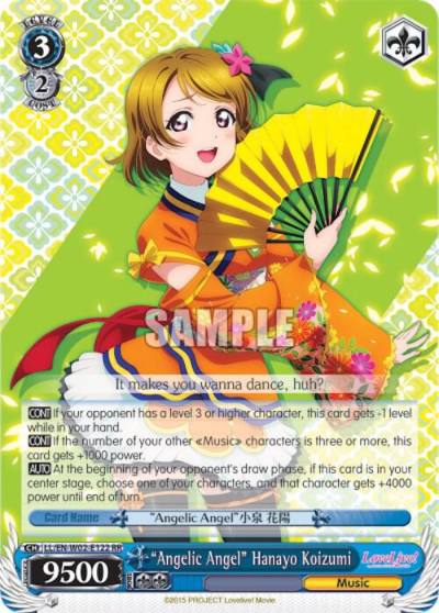 Angelic Angel Hanayo Koizumi LL/EN-W02-E122 RR Love Live! DX Vol.2 Card