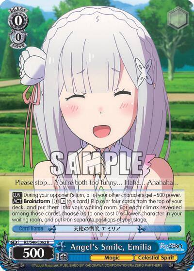 Angels Smile Emilia RZ/S46-E062 R Re:ZERO Card