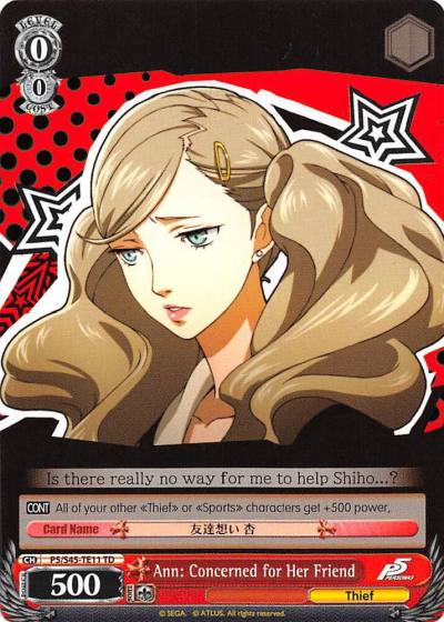 Ann Concerned for Her Friend P5/S45-TE11 TD Persona 5 Card