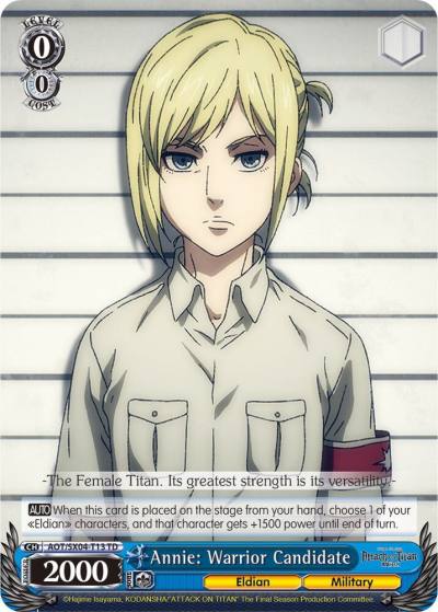 Annie Warrior Candidate AOT/SX04-T13 TD Attack On Titan: Final Season Card