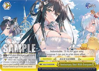 Anniversary Shot With Everyone RRR AZL/S119-E033R RRR Azur Lane Vol. 2 Card