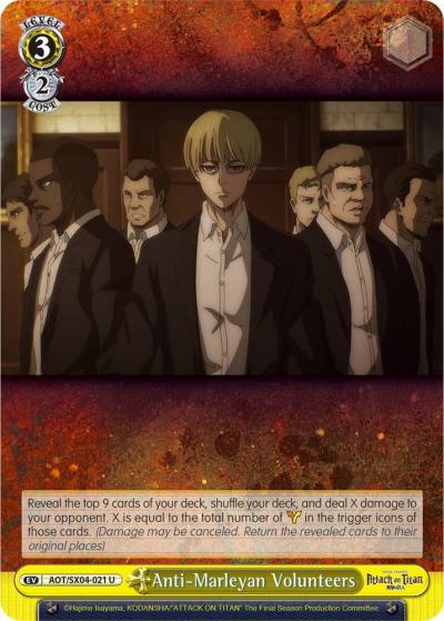 Anti Marleyan Volunteers AOT/SX04-021 U Attack On Titan: Final Season Card
