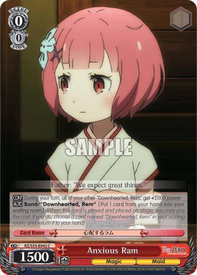 Anxious Ram RZ/S55-E042 C Re:ZERO Vol.2 Card