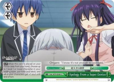 Apology From a Super Genius DAL/W79-E049 CC Date A Live Card
