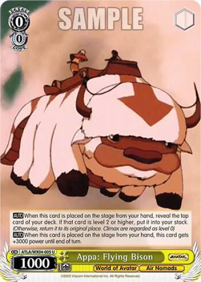 Appa Flying Bison ATLA/WX04-005 U Avatar: The Last Airbender Card