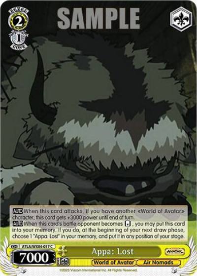 Appa Lost ATLA/WX04-017 C Avatar: The Last Airbender Card