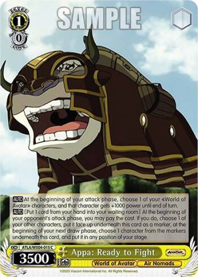 Appa Ready to Fight ATLA/WX04-015 C Avatar: The Last Airbender Card