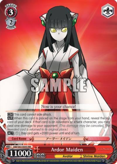 Ardor Maiden AW/S43-E055 RR Accel World -Infinite Burst- Card