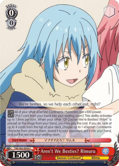 Arent We Besties Rimuru TSK/S82-E054 C That Time I Got Reincarnated as a Slime Vol.2 Card