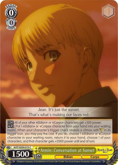 Armin Conversation at Sunset AOT/SX04-015 C Attack On Titan: Final Season Card