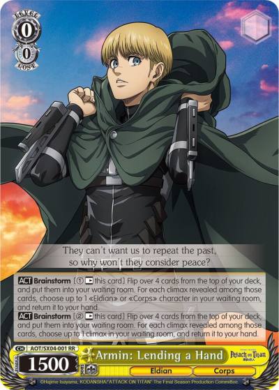 Armin Lending a Hand AOT/SX04-001 RR Attack On Titan: Final Season Card