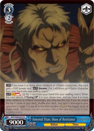 Armored Titan Show of Resistance AOT/SX04-073 R Attack On Titan: Final Season Card