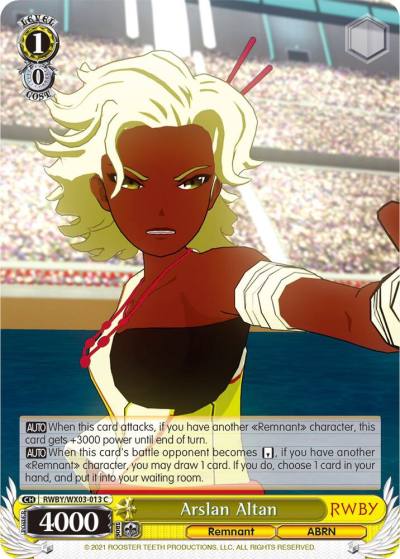 Arslan Altan RWBY/WX03-013 C RWBY Card
