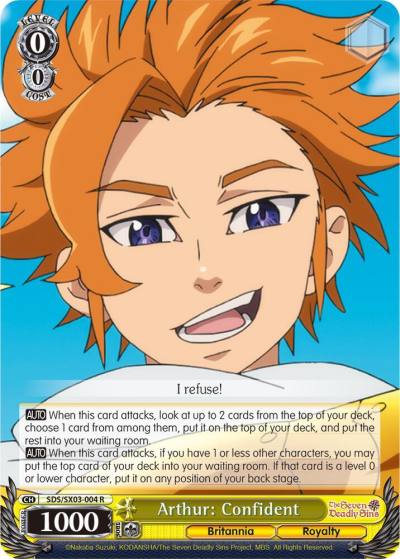 Arthur Confident SDS/SX03-004 R The Seven Deadly Sins Card