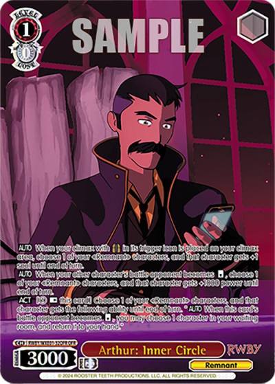Arthur Inner Circle OFR RWBY/WXE01-32OFR OFR RWBY Premium Booster Card