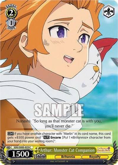 Arthur Monster Cat Companion SDS/SX05-023 C The Seven Deadly Sins: Revival of The Commandments Card