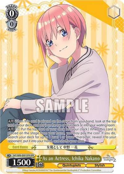 As an Actress Ichika Nakano OFR 5HY/W90-E001OFR OFR The Quintessential Quintuplets 2 Card