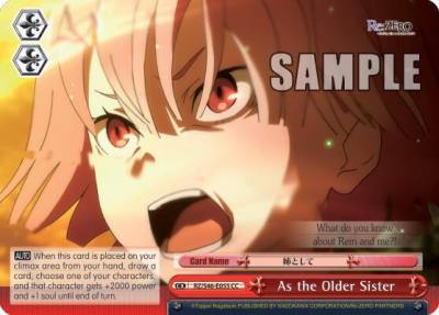 As the Older Sister RZ/S46-E055 CC Re:ZERO Card